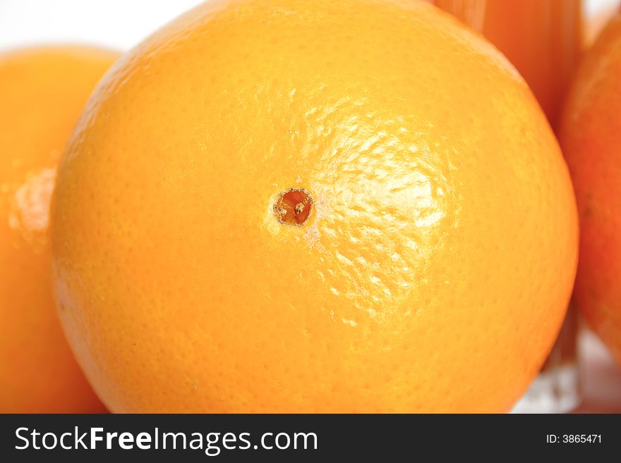 Sweet orange close- up,natural background