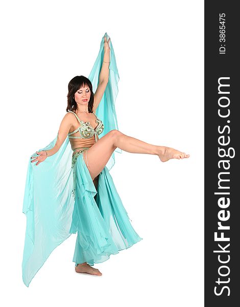 Bellydance woman leg up