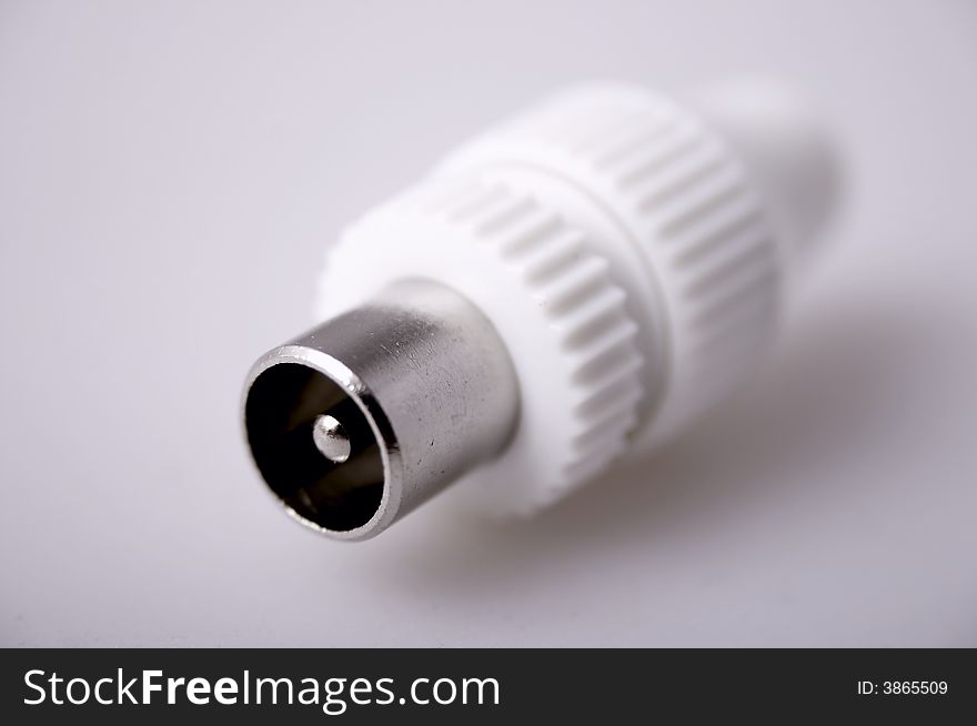 Tv antenna cord white and silver