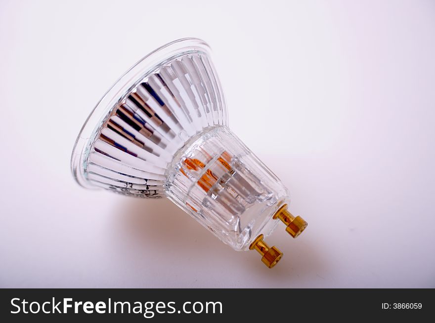 A glass small light bulb