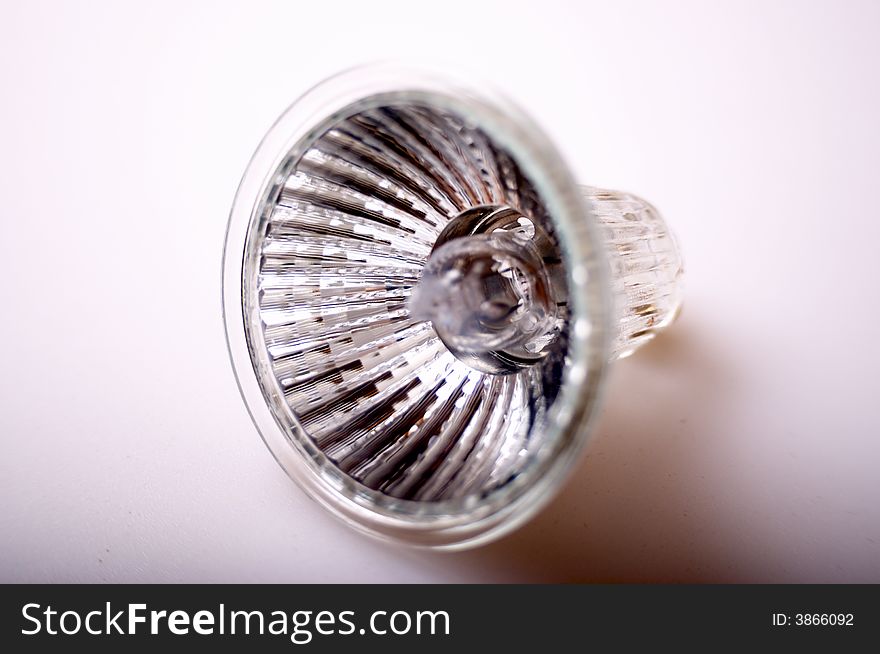 A glass small light bulb