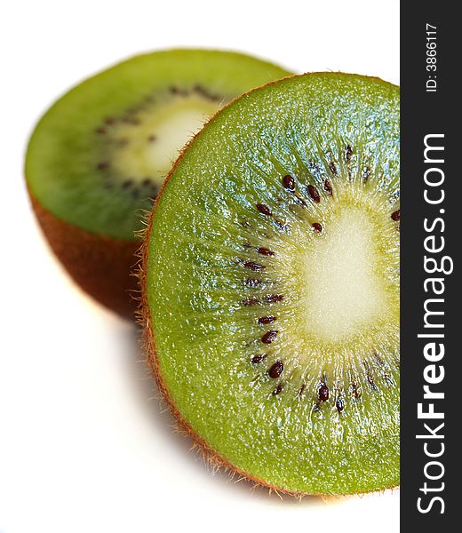 Kiwi-fruit isolated on a white background prepared. Kiwi-fruit isolated on a white background prepared