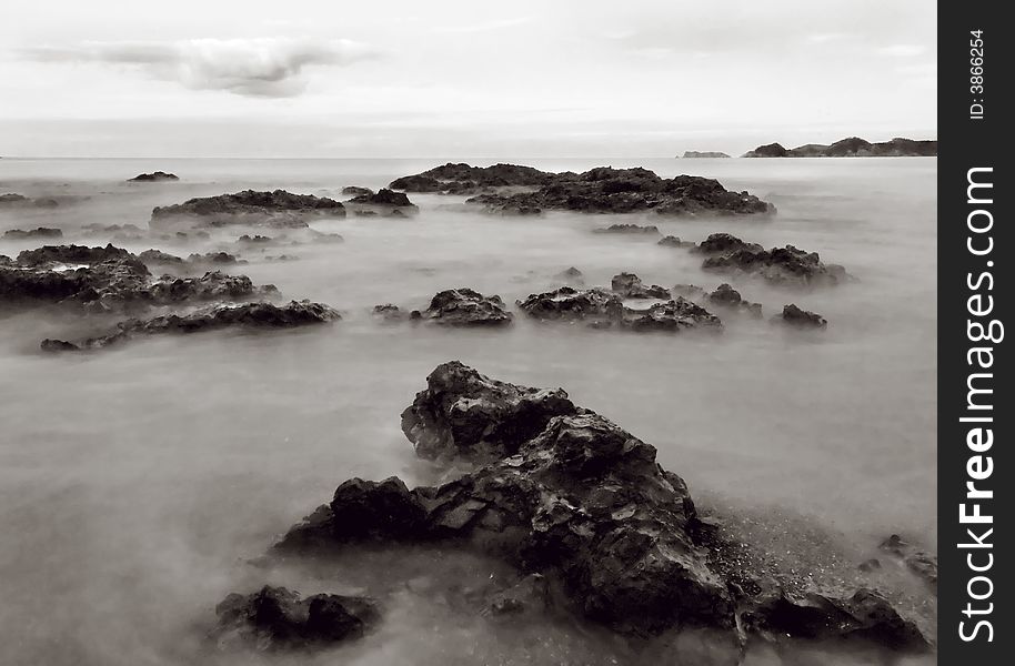 Sunrise on a beautiful coastline. Sunrise on a beautiful coastline