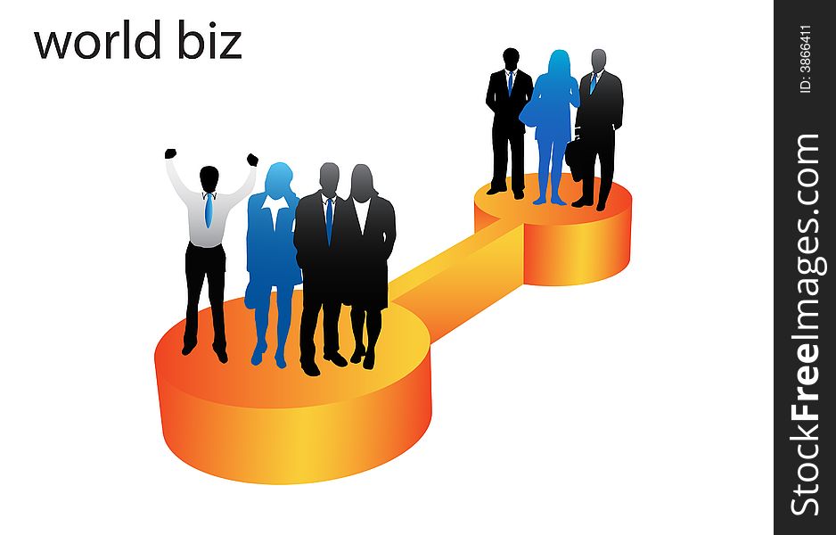 Illustration of business people.... world biz
