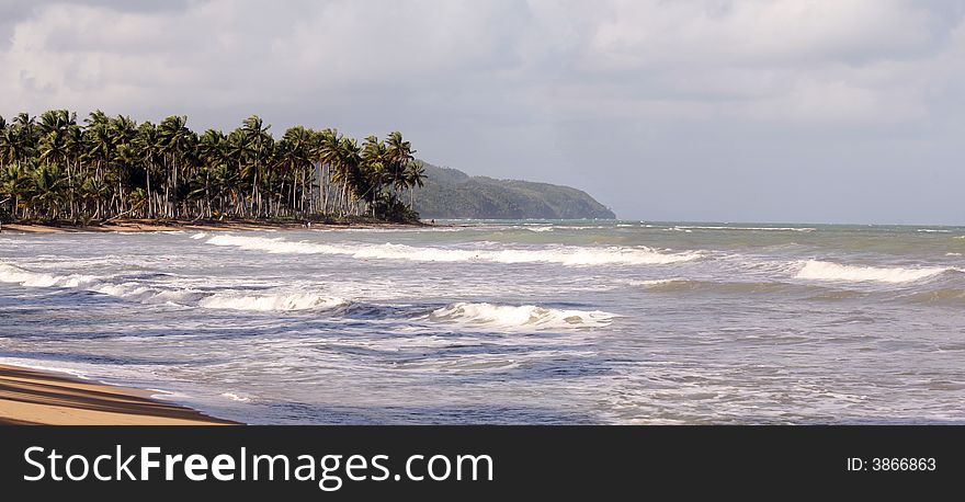 Panoramic View Of The Beach