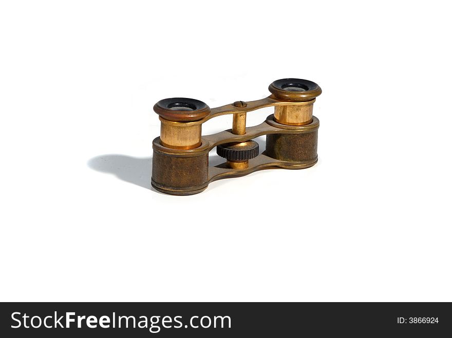 Vintage opera glasses isolated on white. Vintage opera glasses isolated on white