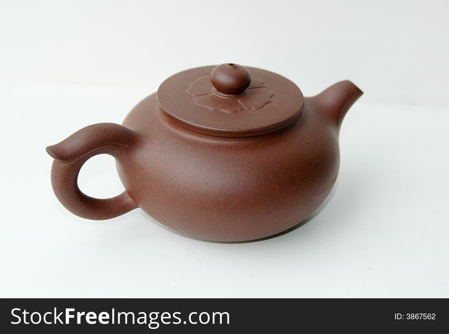 A exquisite brown zisha  tea pot. A exquisite brown zisha  tea pot