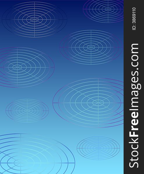 Frame with a blue gradient background and circles in different sizes. Also available as Illustrator-file. Frame with a blue gradient background and circles in different sizes. Also available as Illustrator-file