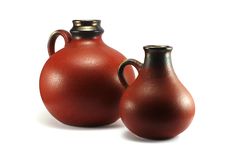Two Old Jugs Royalty Free Stock Images