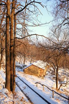 Mountain Cottage Royalty Free Stock Photography Mountain Cottage Royalty Free Stock Photography