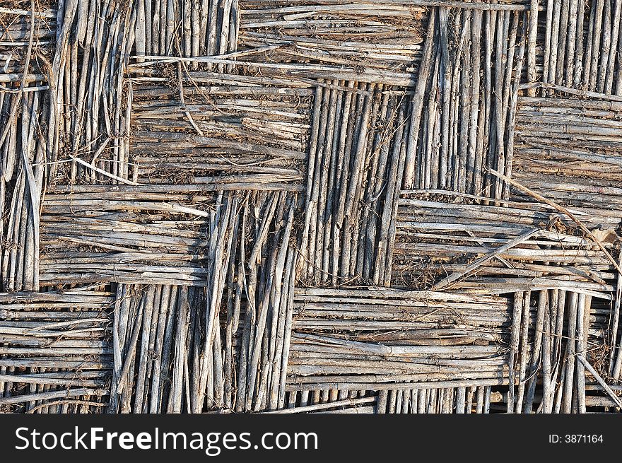 Close-up of straw mattress of hay. Close-up of straw mattress of hay