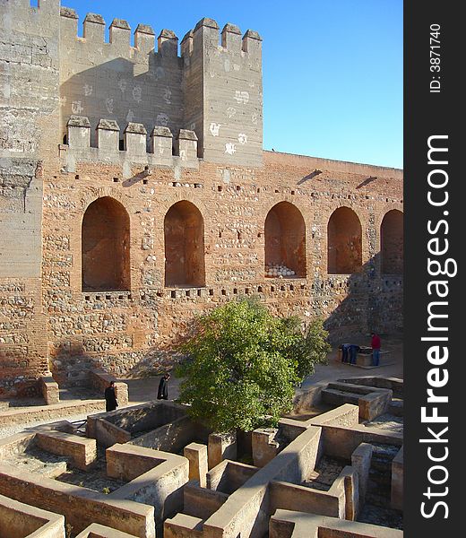 Alhambra fortress courtyard