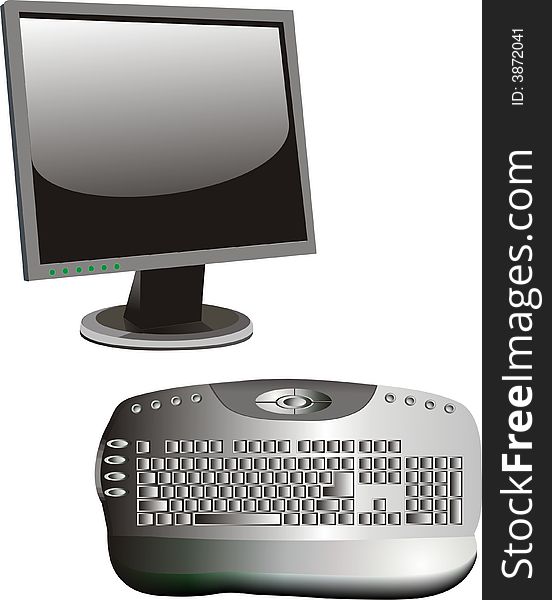 Monitor And  Keyboard