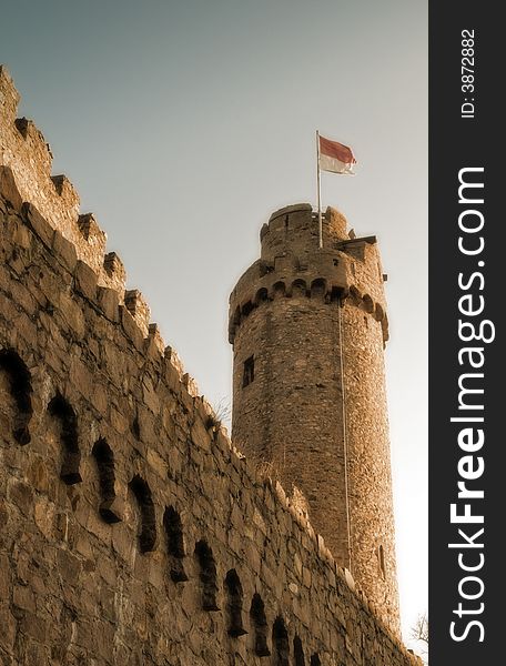 Tower of ancient fortress in germany. Tower of ancient fortress in germany