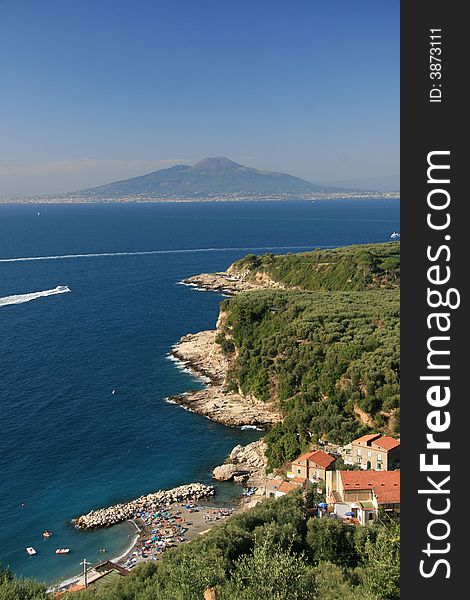 Landscape shot of the Italian Coast