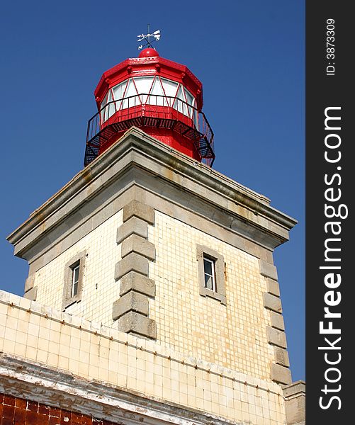 Old lighthouse building close up