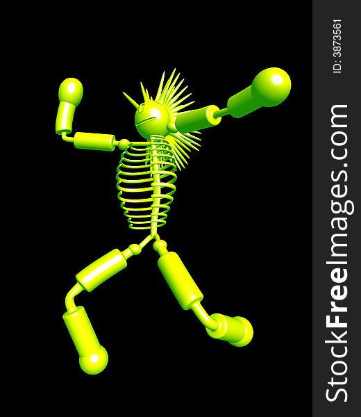 3d model mascot is dancing. 3d model mascot is dancing