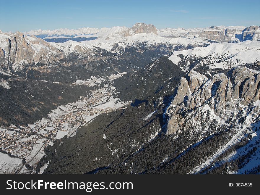 Val di fassa from 9000 ft