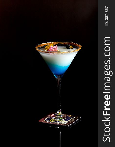 A tropical pina colada martini