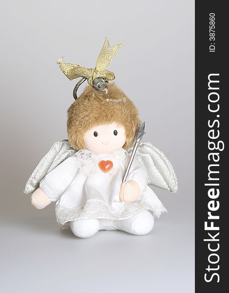 A white cute angel doll