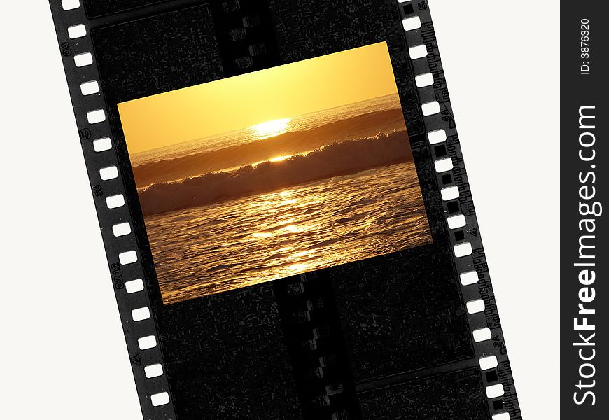 Sunset in film of 35mm