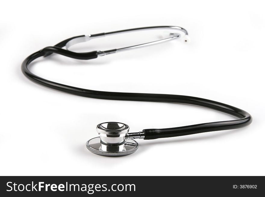 A stethoscope in plain white background.