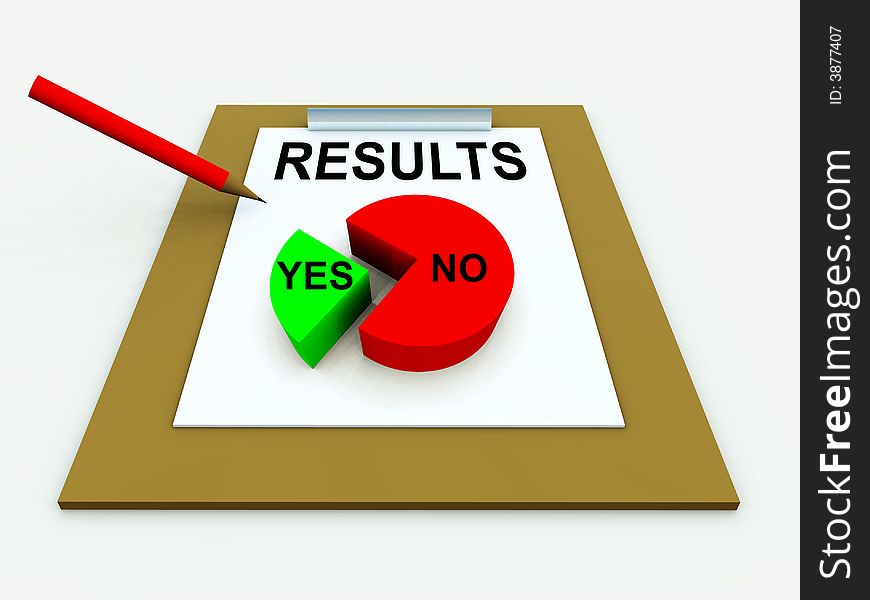 A conceptual image of a clipboard with a pie chart on it with a floating pen and some paper. A conceptual image of a clipboard with a pie chart on it with a floating pen and some paper.