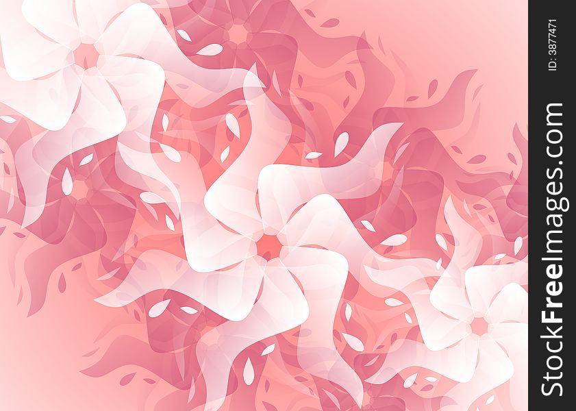A background pattern featuring colorful pink opaque flower'splash' effect designs. A background pattern featuring colorful pink opaque flower'splash' effect designs