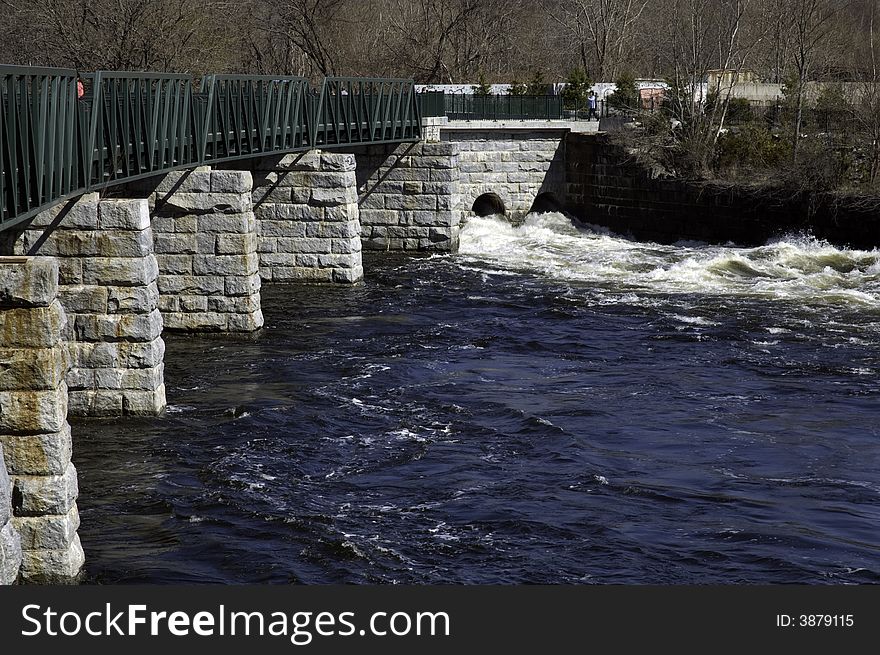 Footbridge Across River