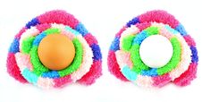 Two Eggs In A Easter Clutches Royalty Free Stock Photo