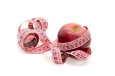 Apple And Measuring Tape Stock Photos Apple And Measuring Tape Stock Photos
