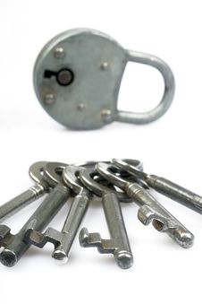 Antique Lock And Keys Stock Image