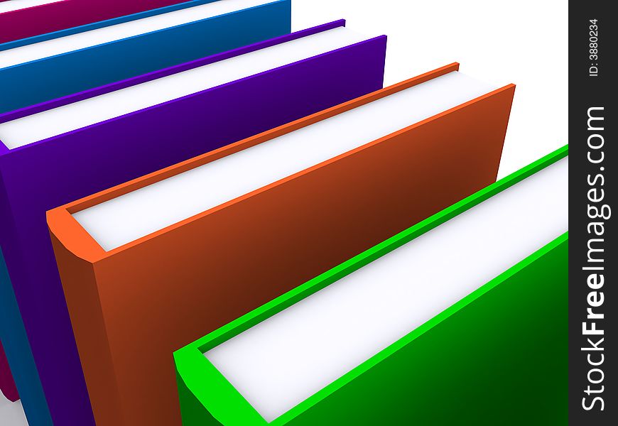 3d render of a stack of nice books. 3d render of a stack of nice books