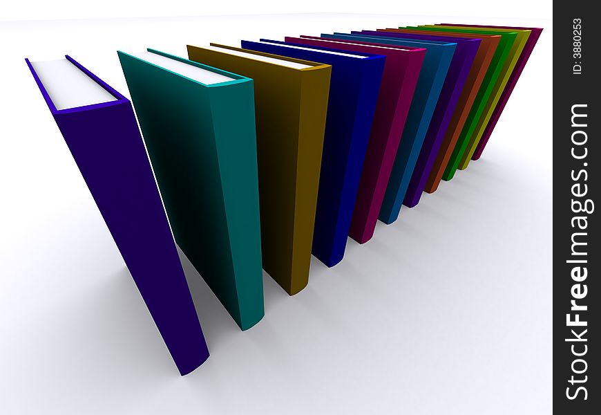3d render of a stack of nice books. 3d render of a stack of nice books