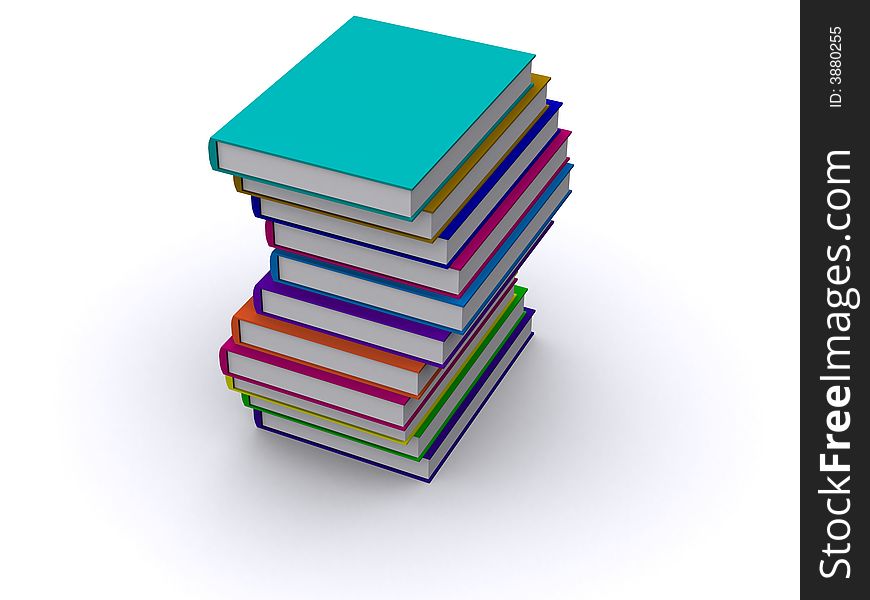 Stack Of 3d Books