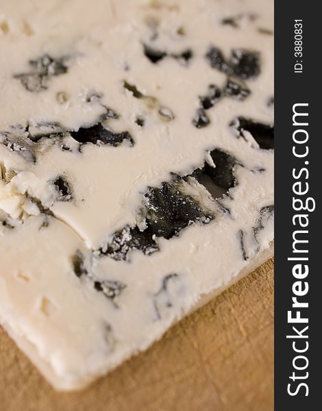 Detail if a blue cheese. Nature diet.
