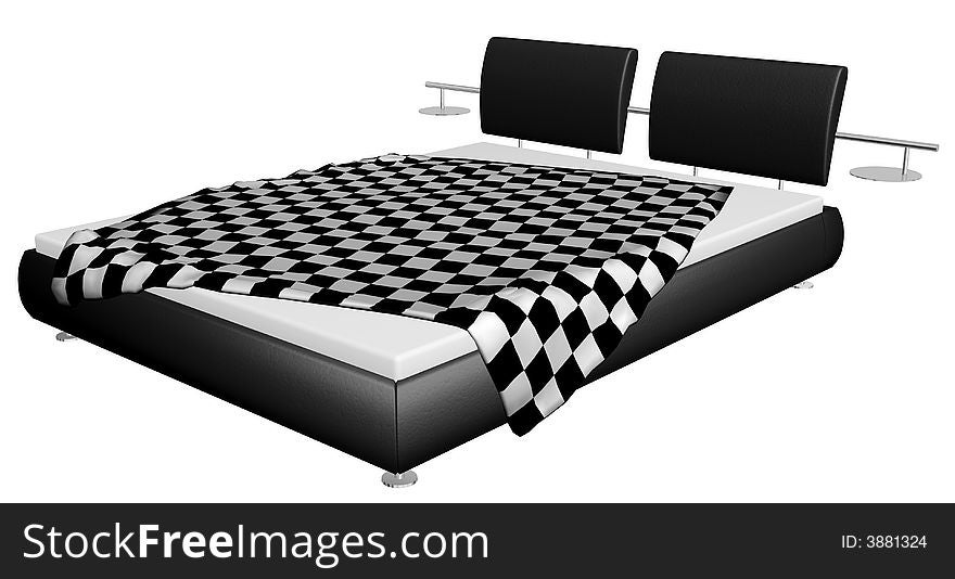 Modern bed, created with 3d max & rendered. Modern bed, created with 3d max & rendered.