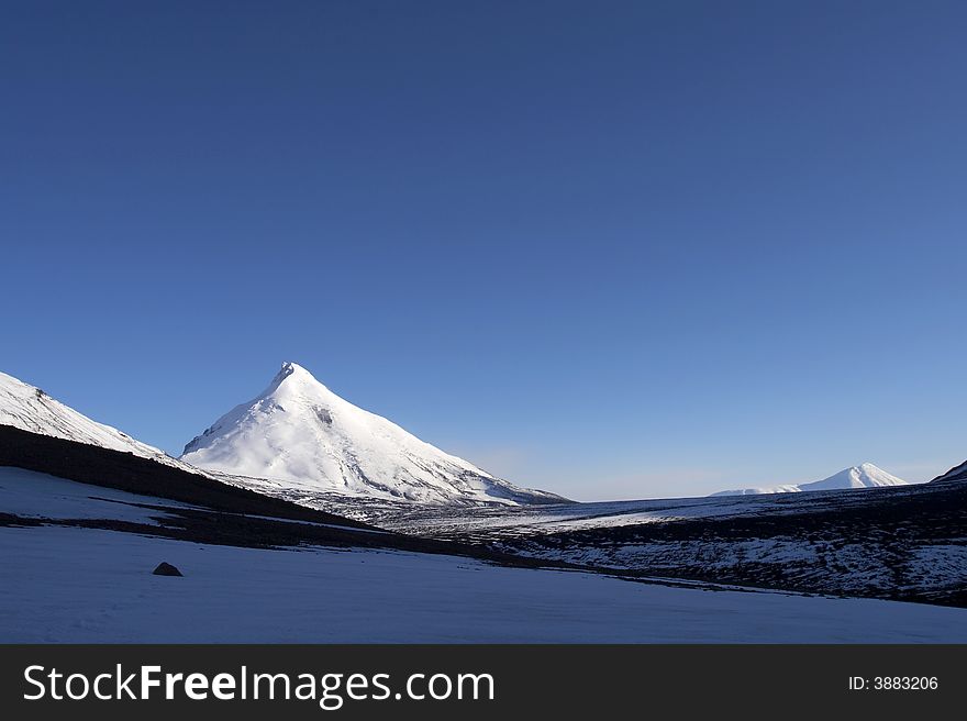Kamen mountain in Kamchatka.  Russia
