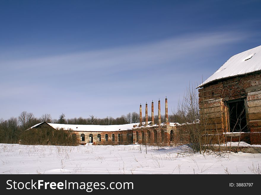 View to building of Zavadovsky's manor in Lyalichi, Bryansk Region, Russia. View to building of Zavadovsky's manor in Lyalichi, Bryansk Region, Russia