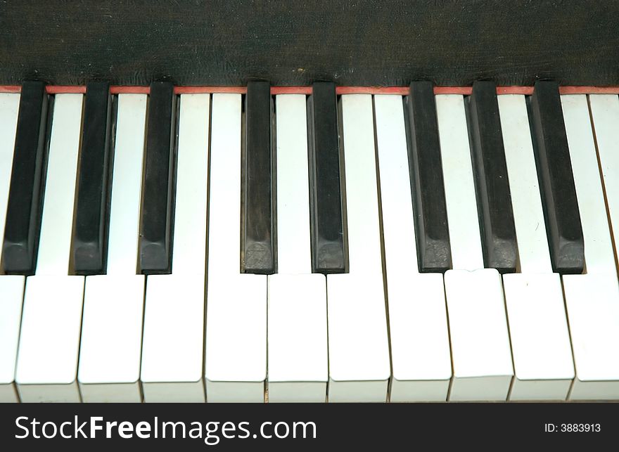 Piano keyboard inside a luxury home.