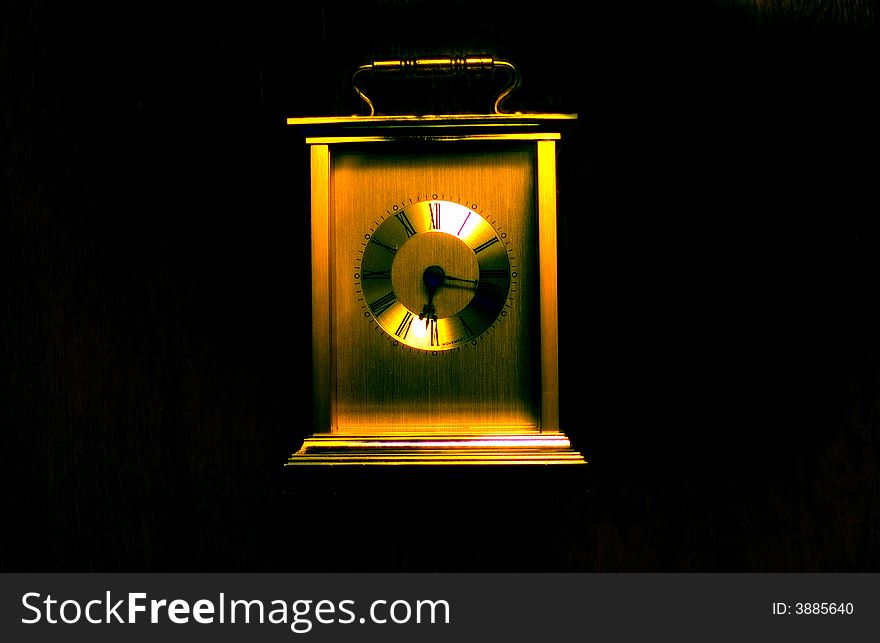 Clock with filter effect. gold in color. Clock with filter effect. gold in color