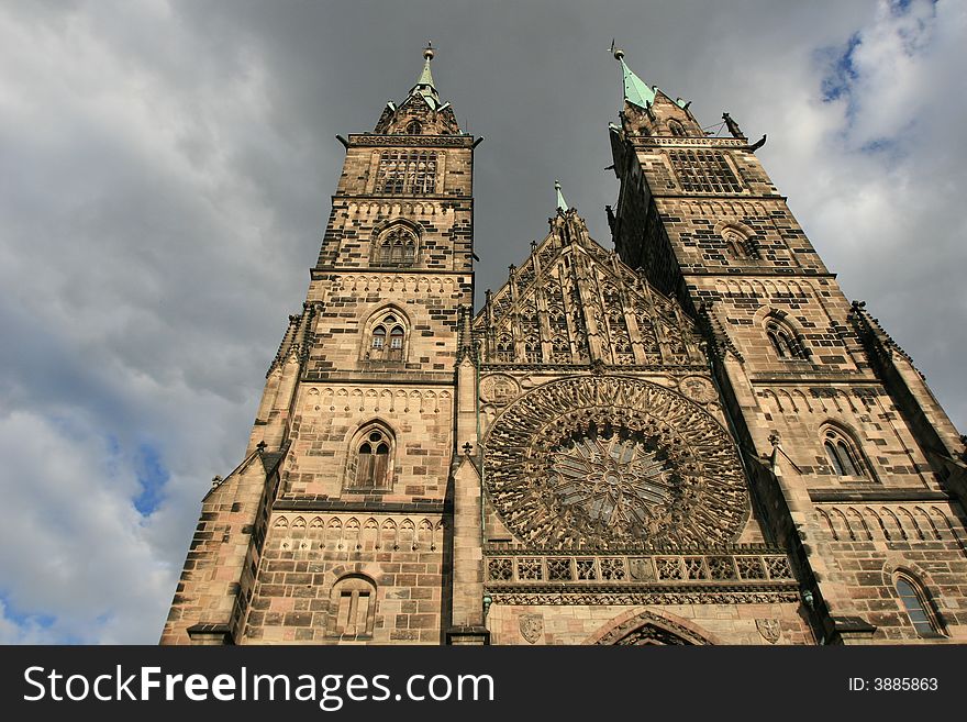 A famous church in Nurnberg old town, pic taken at a nice sunny afternoon if i recall corretly