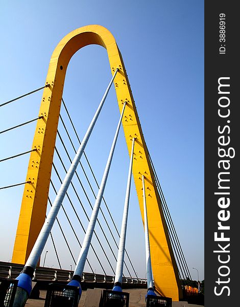 A very strong wire bridge on toll road to Cibitung Indonesia. A very strong wire bridge on toll road to Cibitung Indonesia.