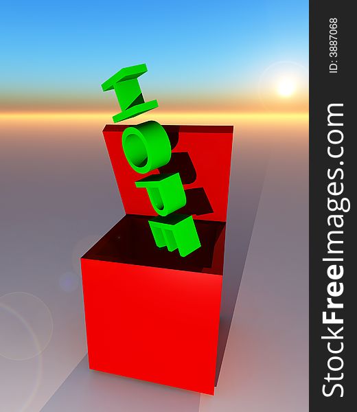An conceptual image of a box with the word hope coming out of it. An conceptual image of a box with the word hope coming out of it.