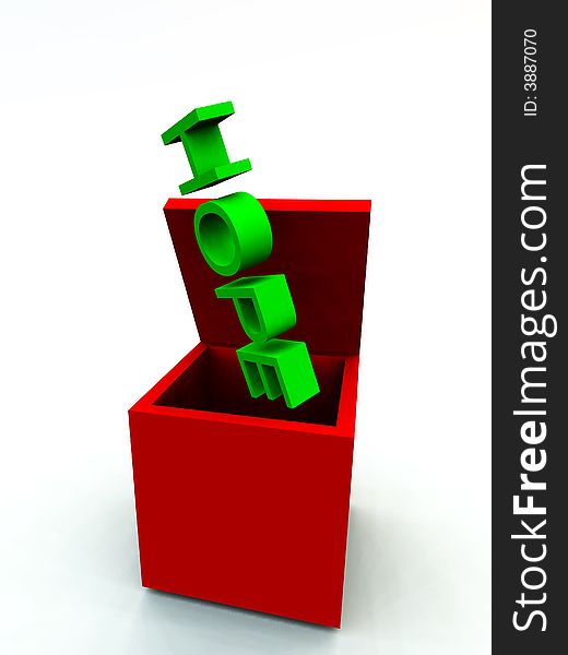 An conceptual image of a box with the word hope coming out of it. An conceptual image of a box with the word hope coming out of it.