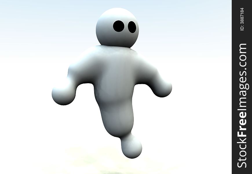 An image of a very un scary looking ghost. An image of a very un scary looking ghost.