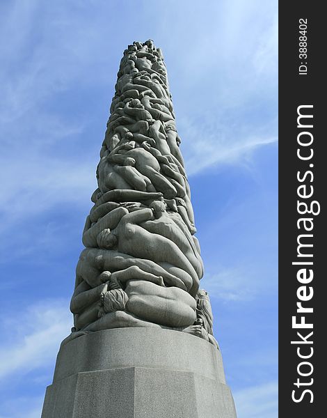 Men's body sculpture in Vigeland park of Norway. Men's body sculpture in Vigeland park of Norway