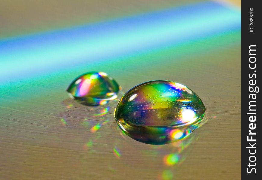 Water Drops On The CD
