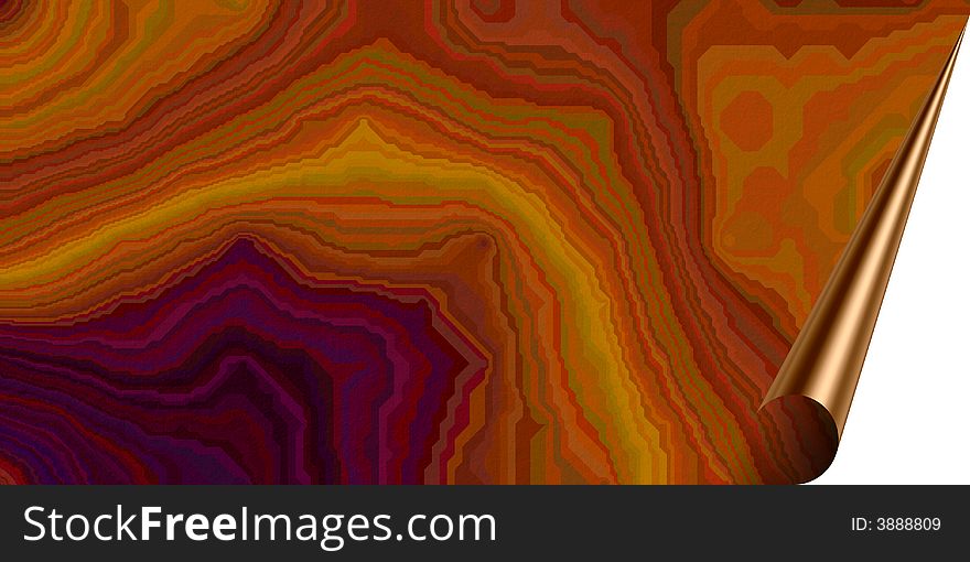 Wooden colors background in landscape format with a rolled edge