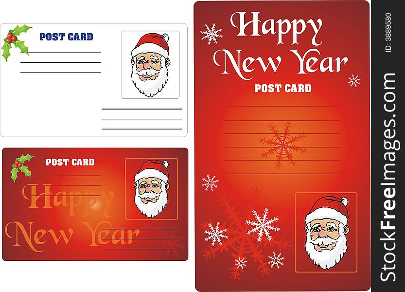 Vector Happy New Year greetings card. Vector Happy New Year greetings card